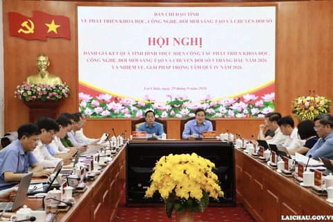 Trực tuyến Hội nghị đánh giá tình hình thực hiện Nghị quyết số 57-NQ/TW tỉnh 9 tháng đầu năm 2026
